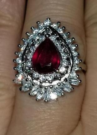 Кольцо с рубином, натуральный камень8 фото