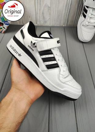 Чоловічі кросівки adidas forum low white black