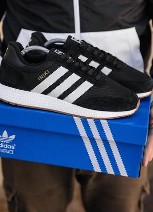 Зимние кроссовки adidas iniki black white (термо)41-42-43-44-45-466 фото