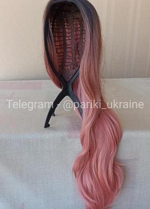 Новый цветной парик, розовый, без чешуйки, термостойкий парик2 фото