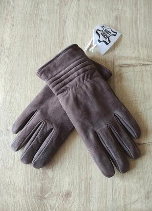 Стильные женские кожаные  перчатки echtes leder, германия. размер l ( 7 ).  .1 фото