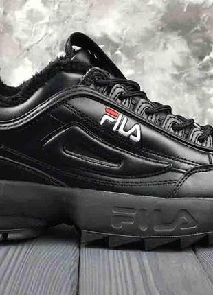 Женские кроссовки  fila disruptor 2 fur black