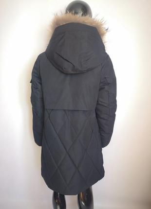 Зимова тепла подовжена куртка полупальто2 фото