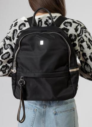 Рюкзак женский черный текстильный сумка 6445 s2 фото