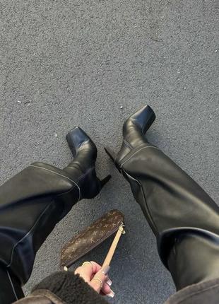 Мега круті стильні чоботи сапожки натуральна шкіра фірми zara