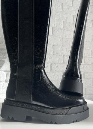 Итальянские кожаные сапоги liu jo брендовая итальянская обувь3 фото
