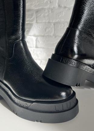 Итальянские кожаные сапоги liu jo брендовая итальянская обувь2 фото