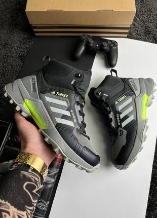 Мужские кроссовки adidas terrex swift r termo gray green