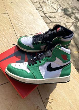 Nike air jordan 1 high lucky green og зеленые 41