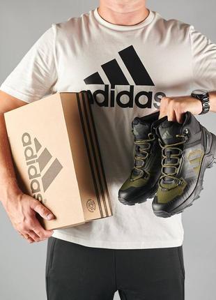 Чоловічі кросівки adidas terrex swift r termo army green7 фото