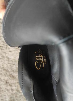 Черные кожаные итальянские ботинки5 фото