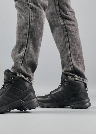 Чоловічі кросівки adidas terrex swift r termo all black10 фото