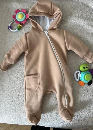 Комбинезон с начесом на подкладке, 62 размер