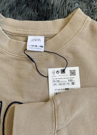 Свитшот zara 11/12 лет, свитшот с надписью, батник zara, свитшот zara свитшот с надписью. бренд zara.6 фото