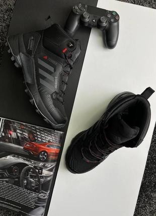 Adidas terrex swift r termo black gray red6 фото
