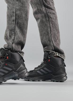 Adidas terrex swift r termo black gray red8 фото