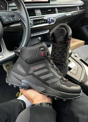 Adidas terrex swift r termo black gray red3 фото