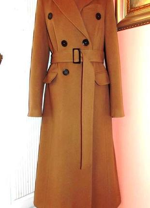 Премиум-бренд-французское демисезонное пальто "laura clement" цвета camel