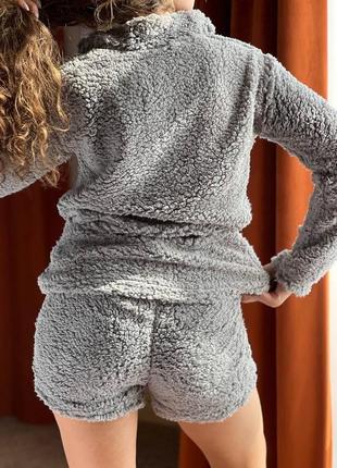Пижама из pinterest серая тёплая пижамка / одежда для дома 😻6 фото