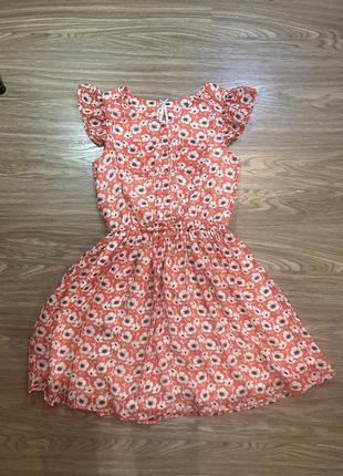 1+1=3 сукня плаття сарафан квітковий принт помаранчева
