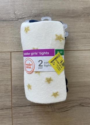 Нові колготи wonder nation, р.3-5р., 2шт. в комплекті