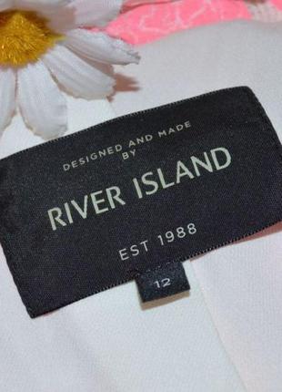 Брендовый тонкий легкий пиджак river island румыния лён цветы3 фото