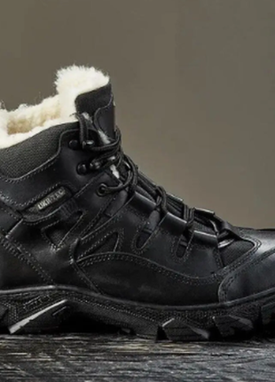 Ботинки военные тактические женские зима черные2 фото