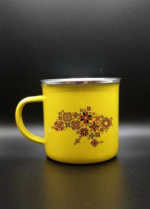 Емальована кружка карта україни