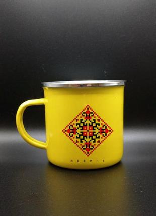 Эмалированная кружка оберегает