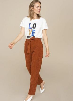 Крутые брендовые женские рыжи свободветовые брюки kaffe, 46р5 фото