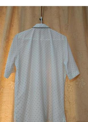 Delmod деловая классическая блузка в горошек4 фото