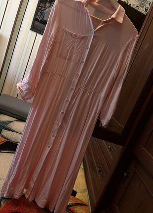 Легкое розовое платье из батиста , размер 462 фото