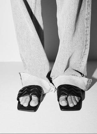 Шкіряні сандалі на плоскій підошві zara6 фото