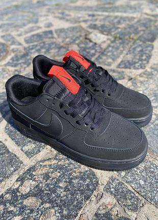 Nike air force 07 anthracite black red