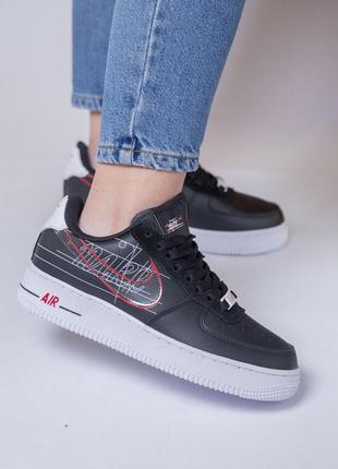 Nike air force стильные кожаные кроссовки найк в новом дизайне (весна-лето-осень)😍