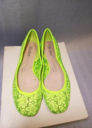 Яркие туфли балетки с набивным рисунком uk5.55 фото