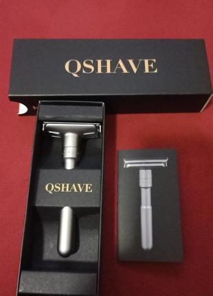 Подарунковий набір для гоління станок qshave бритва