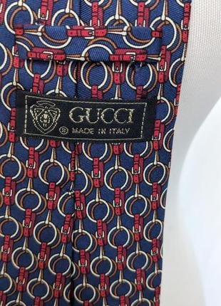 Шовкова краватка gucci з принтом5 фото