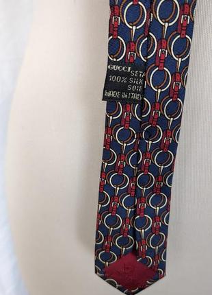 Шовкова краватка gucci з принтом9 фото
