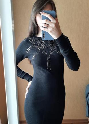 Черное силуэтное мини платье miss selfridge s