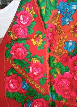 Винтажный платок в украинском стиле1 фото
