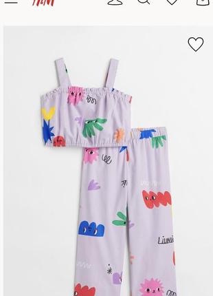 Костюм майка штаны топ набор пижама домашний костюм hm liunic