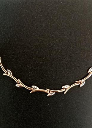Золотой женский браслет ролекс с алмазными насечками