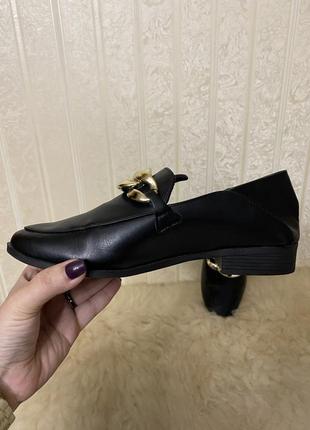Кожаные туфли мюли с цепочкой adrianak6 фото