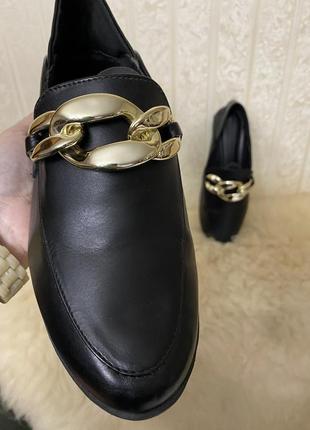 Кожаные туфли мюли с цепочкой adrianak7 фото