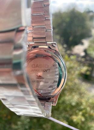 Годинник чоловічий casio quartz water resist кварцевий наручний срібний7 фото