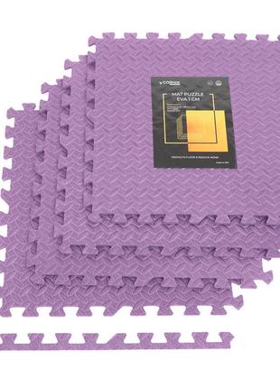 Мат-пазл (ластівчин хвіст) cornix mat puzzle eva 120 x 120 x 1 см xr-0232 purple poland