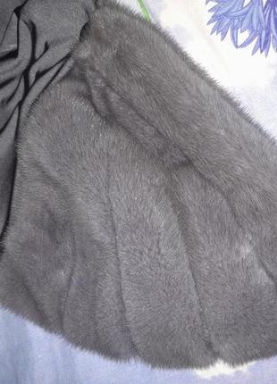Норковый платок цвет мокко6 фото