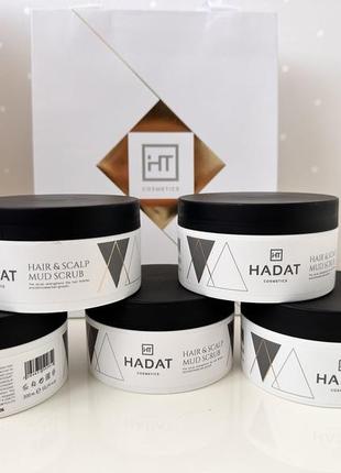 Hadat cosmetics hair and scap mud scrub скраб з морською сіллю для волосся й шкіри голови