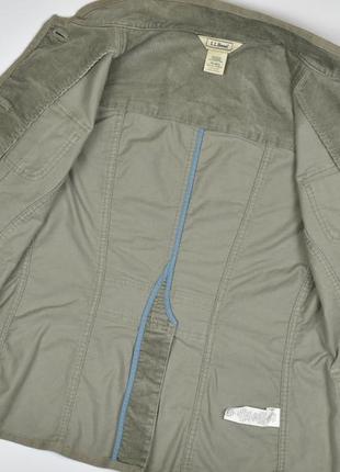 Вельветовая куртка жакет l.l.bean размер xs // хлопок милитари6 фото